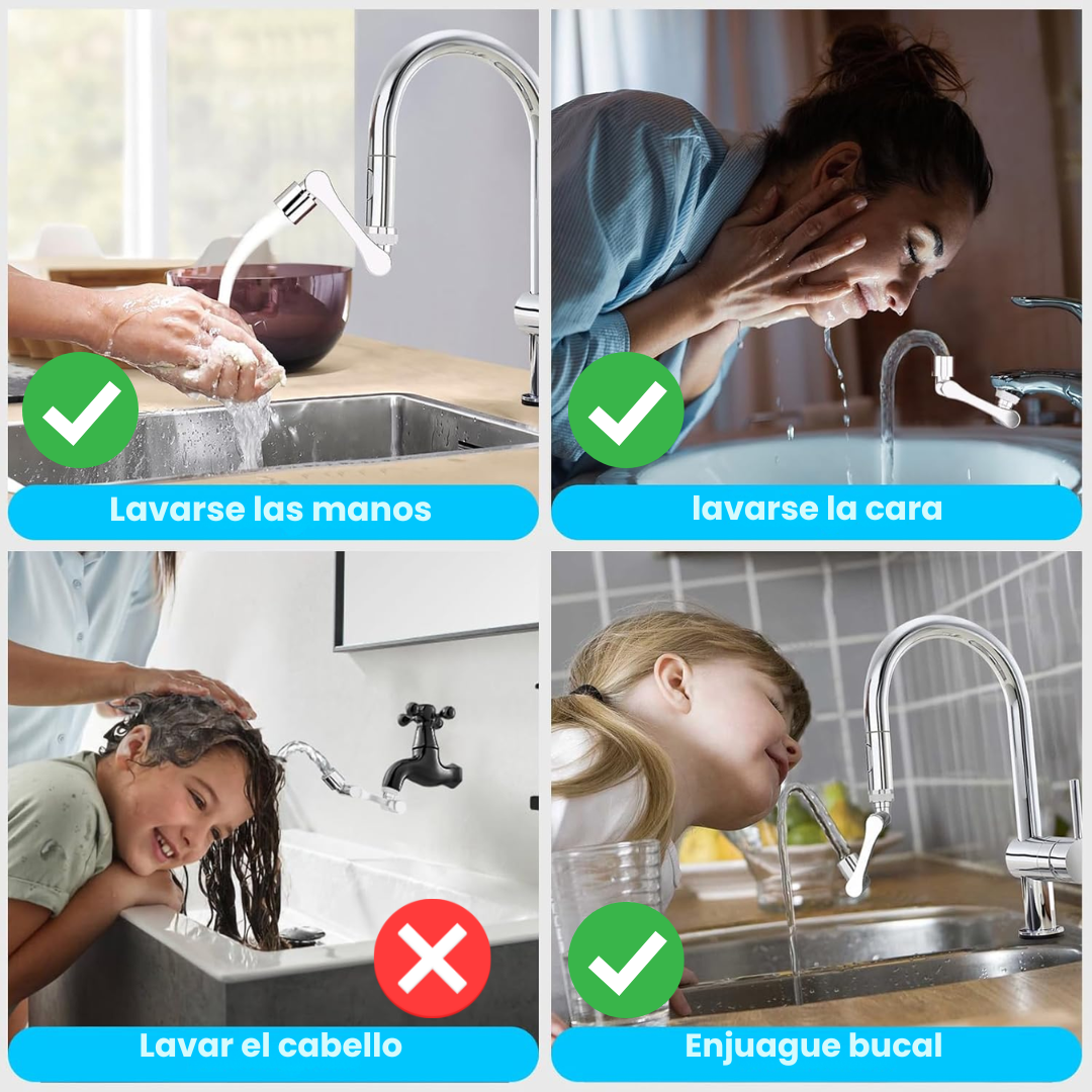 Convierte tu Grifo común en un grifo 360° — Práctico, Moderno y Ahorrador